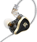 KZ ZAS in-Ear Headphones Wired Earbuds IEM Headphones 8-Unit Hybrid High-Frequency 7BA+ 1DD HiFi Stereo Sound Earphones Noise Cancelling Earbuds(with MicBlack)