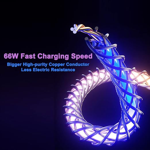 USB Type C to Type C RGB Colorful