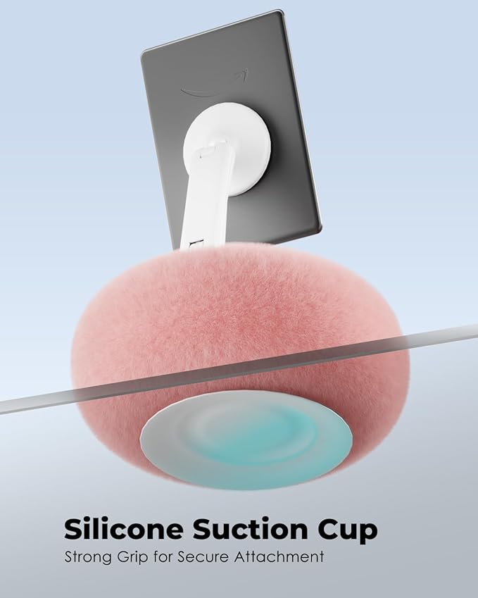 Viozon Phone Holder for Bed Magnetic Pillow Stand Compatible with 4-7 Phone/Kindle with Small Storage Removable Suction Base for Stability Idea for Kindle Reading and Video Watching On BedPink