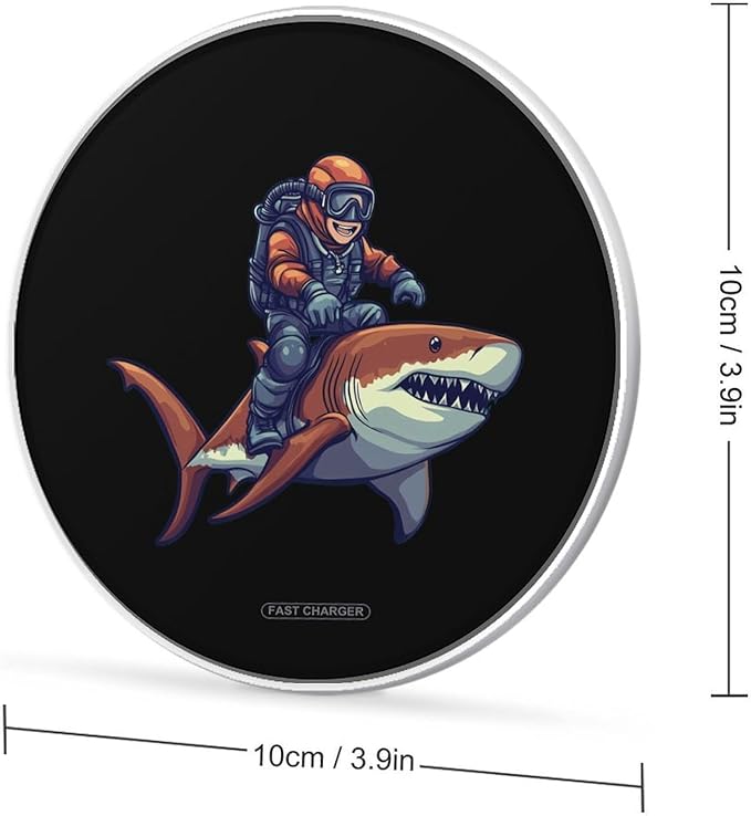 Divershark Wireless Charger Anti-Slip Wireless Charging Pad Slim Charger Mat for Men Women