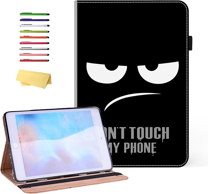 for iPad Air 13 inch Case M3 2025/M2 2024 &amp iPad Pro 12.9 inch Case 6th/5th/4th/3rd Gen (2022/2021/2020/2018) PU Leather Stand Cover with Pencil Holder Auto Sleep/Wake Don't Touch My