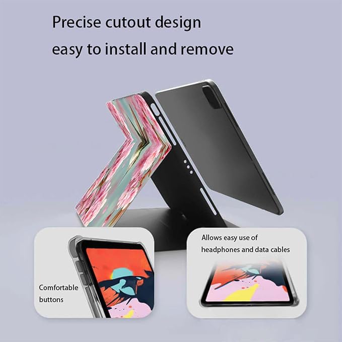 Case for Samsung Galaxy Tab A11 / Tab A9 8.7-Inch 2025/2023Slim Protective LeatherAuto Wake/SleepAdjustable Viewing Angle Stand.Cherry Blossom Hummingbird