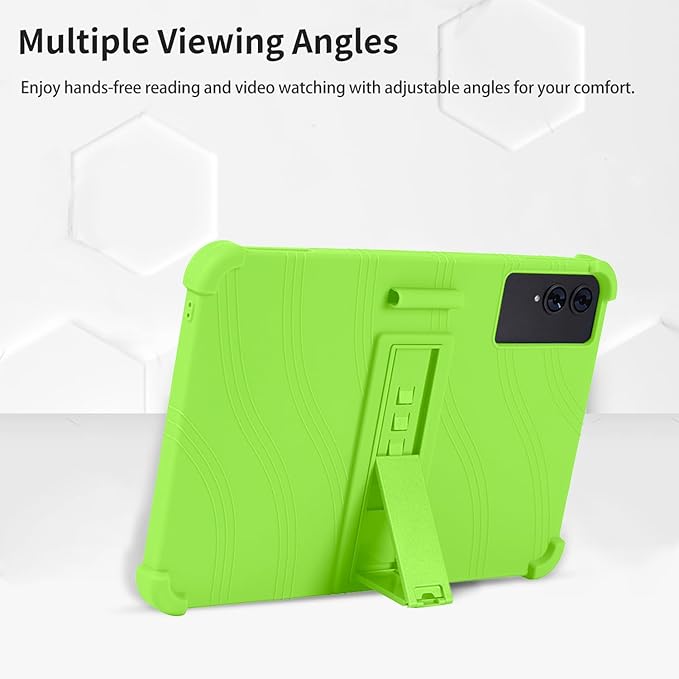 Case for TECLAST T65 13.4-Inch Tablet – Shockproof Silicone Protective Cover with Kickstand Drop-Resistant Business Style (Green)