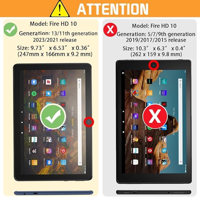 Case for All-New Amazon Kindle Fire HD 10 Tablet (13th/11th Generation 2023/2021 Release) and Fire HD 10 PlusSlim Fit Foldable Standing Cover Case with Auto Sleep/WakeWatercolor Tiger