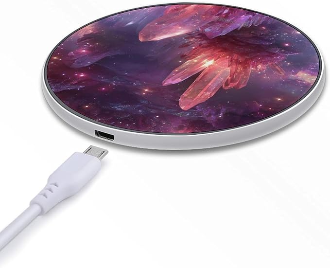 Ethereal Crystal Fast Portable Charger 10W Funny Graphic Phone Charging Pad with USB Cable