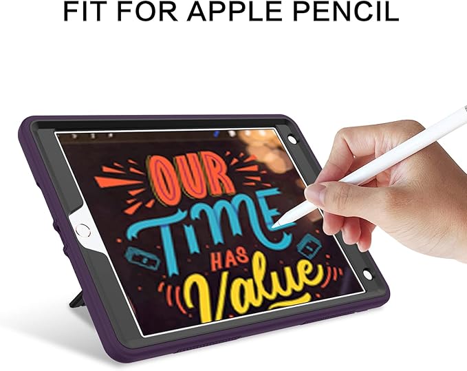 BENTOBEN for iPad 9th Generation Case iPad 8th Generation Case iPad 7th Gen Case iPad 10.2 2021/2020/2019 Case 3 in 1 Heavy Duty Rugged Protective Cover with Stand Pen Holder Deep Purple