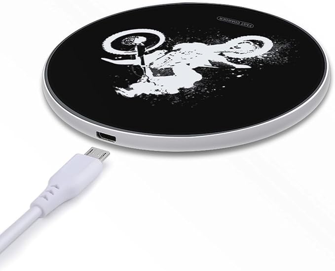 Motorcycle Motocross Fast Portable Charger 10W Funny Graphic Phone Charging Pad with USB Cable