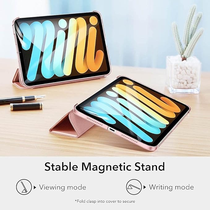 Sahara - ESR Folio Case for iPad mini (A17 Pro) iPad mini (6th Generation 2021) Rose Gold (TB00044)