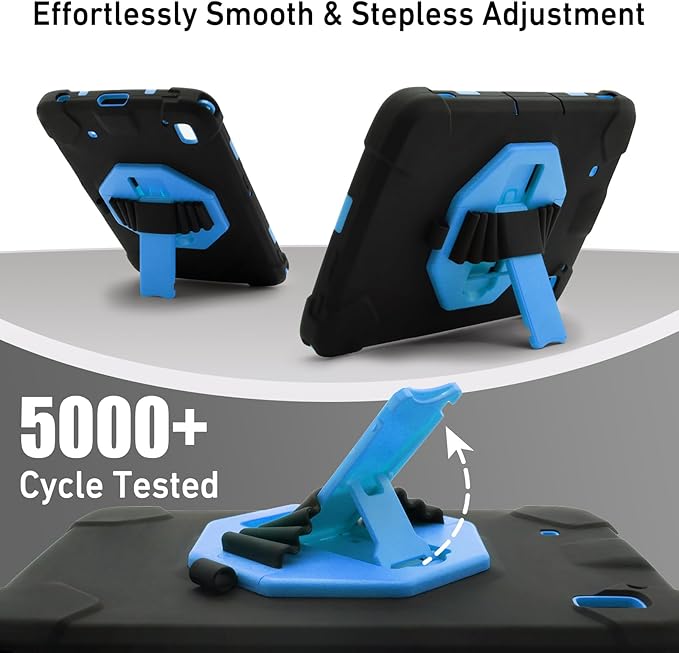 Protective Case for Zebra ET40 ET45 10 Inch Tablet Only Military Grade Shockproof Rugged Cover with Hand Strap &amp Stand SG-ET4X-10EXOSKL1-01 Compatible with Zebra Accessories (Blue)