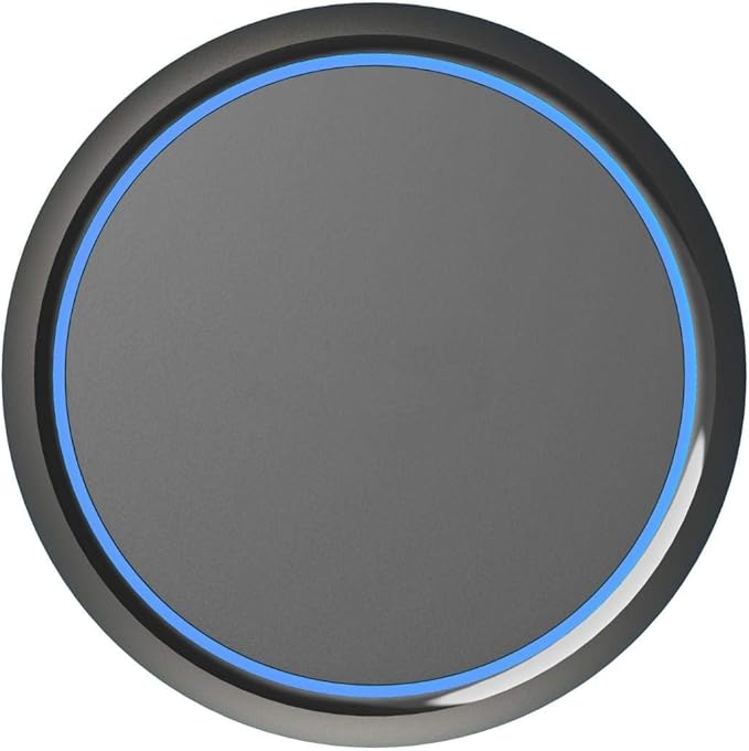 BoxWave Charger Compatible with Sony Xperia 5 IV - SwiftCharge PowerDisc Wireless Charger (15W) Qi Wireless 15W Circular Desktop Charger - Jet Black