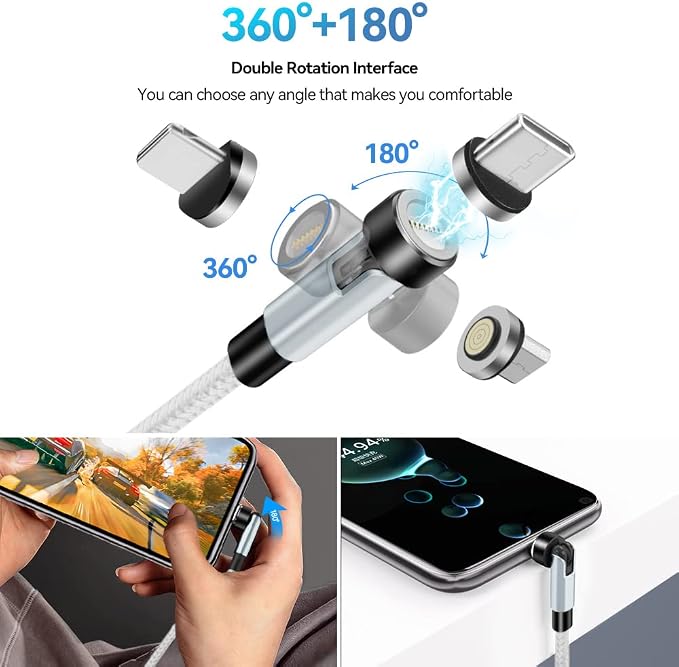 540° rotate magnetic cable 6.6ft
