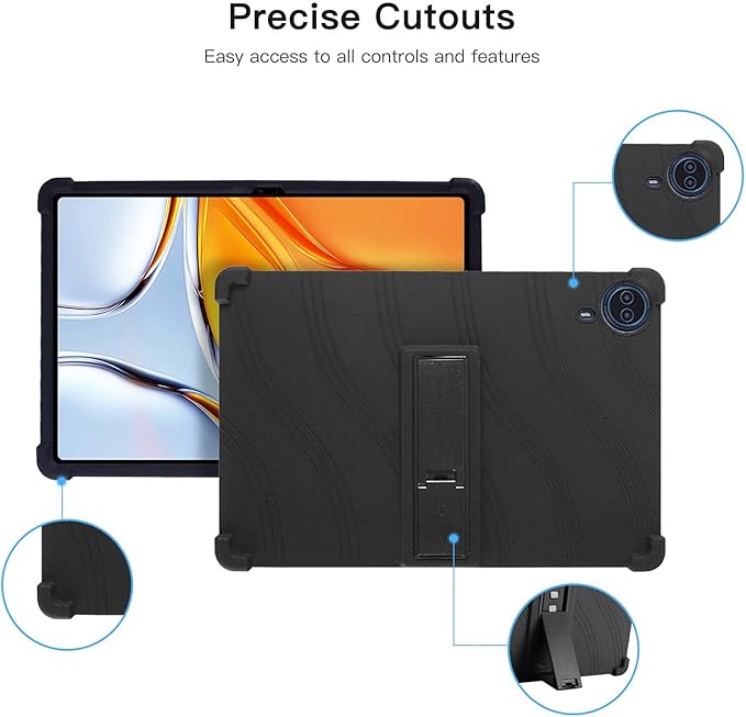 Case for Callsky-Tab Ctab 14 Tablet 14 inchSoft Silicone Protector CoverKids FriendlyAdjustable Stand Tablet Cover4 Corners Thicken ShockproofBlack