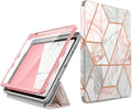 i-Blason Cosmo Case for iPad Air 5th Generation/4th Generation 10.9 (2022/2020) Full-Body Trifold with Built-in Screen Protector Protective Smart Cover with Auto Sleep/Wake &amp Pencil Holder (Marbl