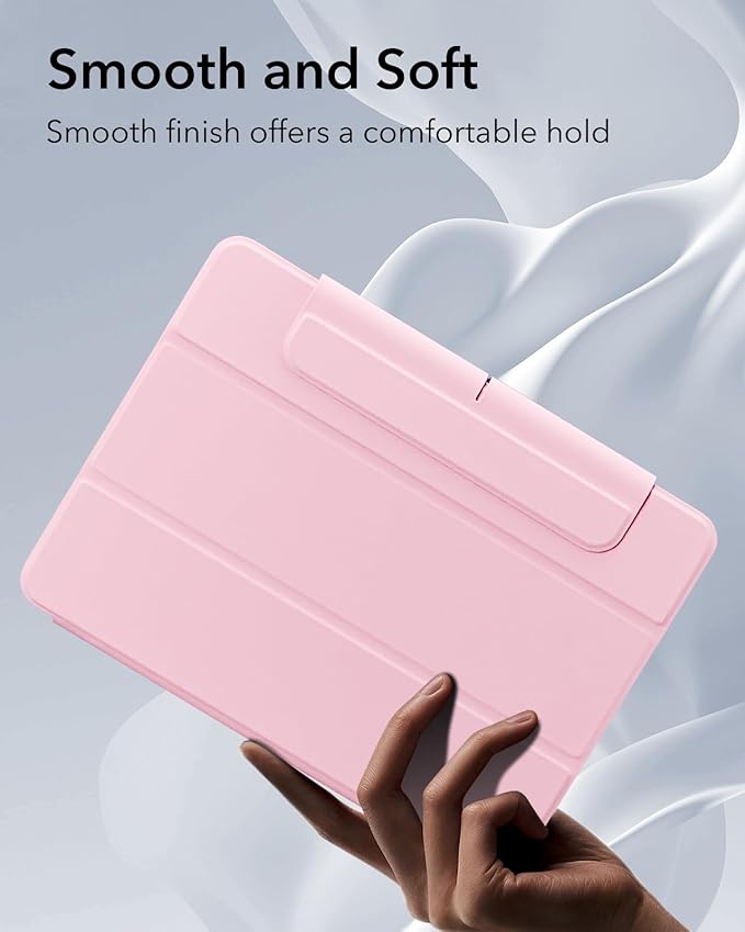ESR for iPad Air 11 Inch Case M4/M3/M2 (2026/2025/2024) iPad Air 5th/4th Gen Case (2022/2020) 10.9 Inch with Pencil Holder Removable Magnetic Cover Vertical Stand Rebound 360 Series Pink