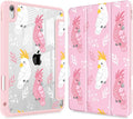 Case for iPad Air 11'' (M4 2026/M3 2025/M2 2024)/ iPad Air 10.9'' Air 5th /4th Gen Shockproof Cover with Clear Back Shell &amp Penceil Holder Auto Wake/Sleep Stand Cover Parrots