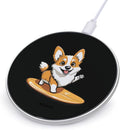 Corgi Surfing Wireless Charger Anti-Slip Wireless Charging Pad Slim Charger Mat for Men Women