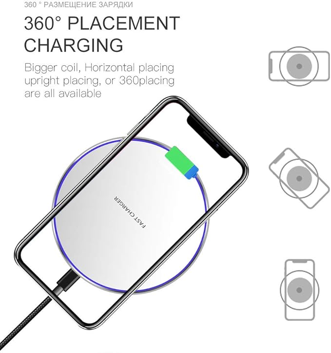 30W Fast Wireless Charger/Charging Pad Compatible with iPhone 14/14 Plus/14 Pro/14 Pro Max/13/13 Mini/SE 2022/12/11/X/8 Samsung Galaxy S23/S23 Ultra/S22/S22+/S21/S20/S10 (White)