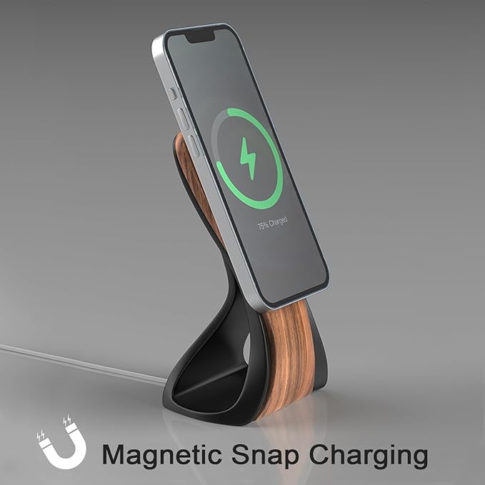 Magnetic Wireless Charger Stand for iPhone12131415Vertical &amp Landscape Stand Personalized Engraved GiftCharger Not Included