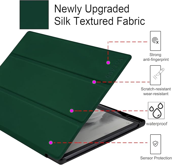 Protective Folio Case for 8.2'' iFLYTEK AINOTE Air 2 Ultra-Thin Lightweight Trifold Protective Cover with Built-in Pen Holder Auto Sleep/Wake for AINOTE Air2 Tablet (Green)