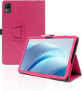 for DOOGEE U13 2025 13 Inch Android Tablet CaseBOVUGAC Folding Stand Protective Cover with Pencil Holder and Wrist StrapFull Protection Premium PUScratch Resistant(Rose Red)