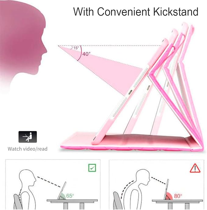 for iPad Pro 12.9 inch 6th/5th/4th/3rd Case (2022/2021/2020/2018) Girly Woman Cute Crown Elegant PU Leather Bling Diamond Smart Auto Wake/Sleep Kickstand Flip Cover for iPad Pro 12.9 (Pink)