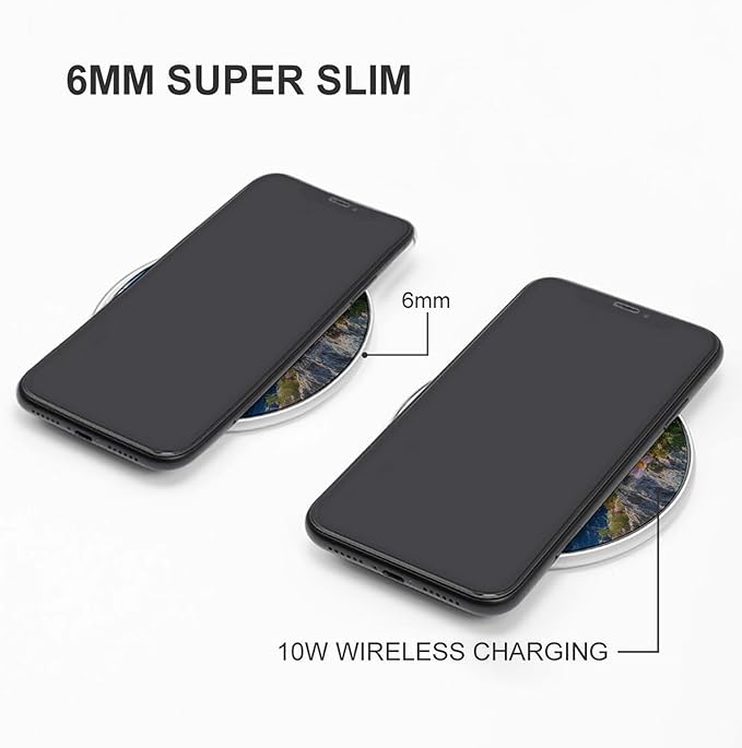 Beach Daisies Wireless Charger Anti-Slip Wireless Charging Pad Slim Charger Mat for Men Women