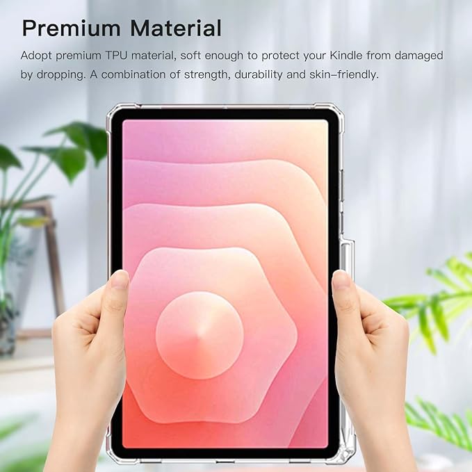 Foldable Stand Clear Case for Samsung Galaxy Tab S11 Ultra 14.6 inch with Pen Slot Clear TPU Back Cover &amp Heat Dissipation &amp Drop-Proof Two Angle Views