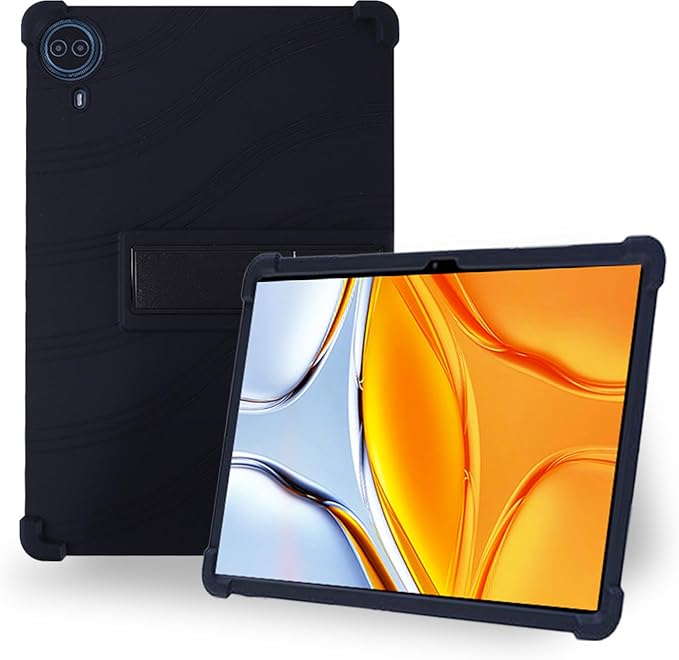Case for Callsky-Pro/Callsky Ctab 14 / Teclast T70 14inch Android 14 TabletAdjustable BracketSoft Silicone Protective Cover with Adjustable Stand Lightweight and Kid-Friendly(Black)