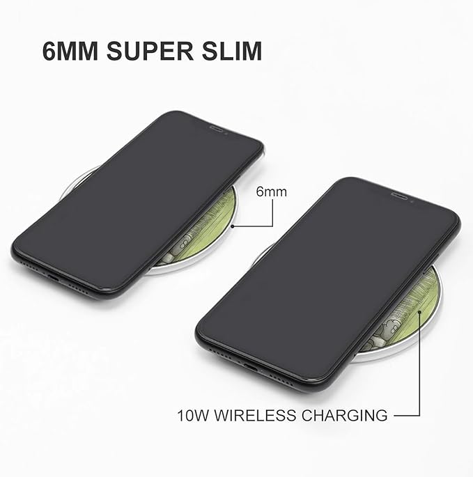 Hippo and Dandelion Wireless Charger Fast Wireless Charging Pad with USB Cable 10W Anti-Slip Magnetic Wireless Charger Portable Slim Charger Puck Travel Charging Station
