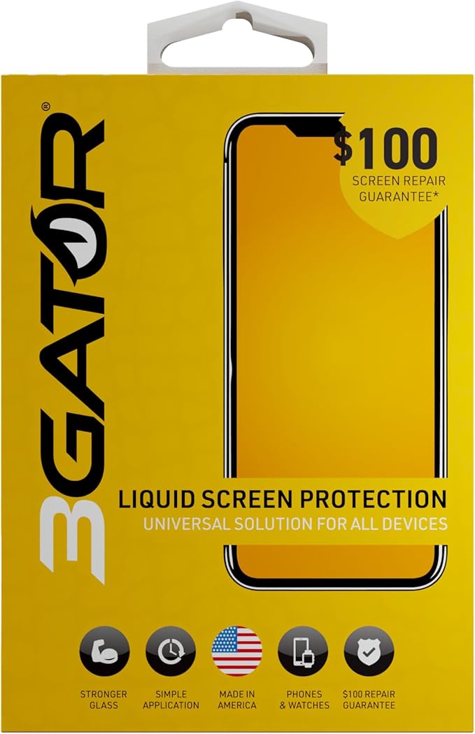 by cellhelmet Liquid Glass Wipe On Extreme Glass Protection with $100 Repair Protection Guarantee | Made in the USA | Universal Screen Protector for Phones Smart Watches and Tablets | Scratch &amp