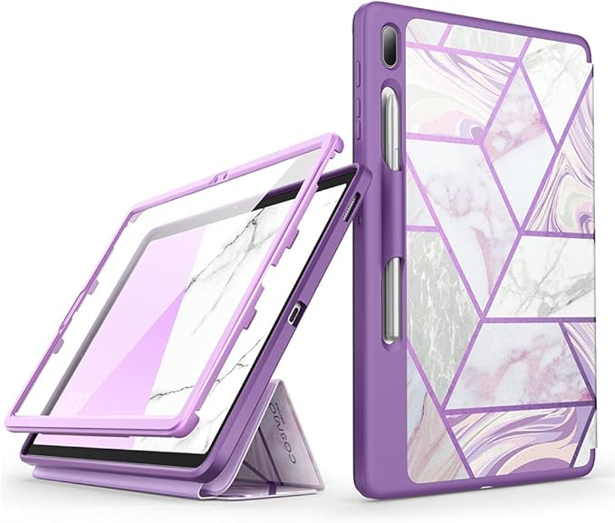 i-Blason Cosmo Case for Samsung Galaxy Tab S7 FE 12.4 2021 Release Case Full-Body Trifold with Built-in Screen Protector Protective Smart Cover with Auto Sleep/Wake &amp Pencil Holder (Ameth)