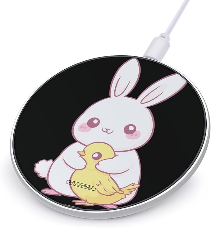 Bunny Rabbits Chick Chicken Phone Charger Magnetic Charging Pad Anti-Slip with USB Cable