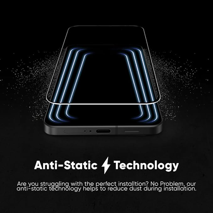 FLOLAB NanoArmour ONETIME for Samsung Galaxy S25 / S24 Case Friendly Screen Protector Tempered Glass 2 Pack Fingerprint ID CompatibleDurable Dust Free Easy to Install