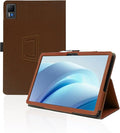 for DOOGEE U13 2025 13 Inch Android Tablet CaseBOVUGAC Folding Stand Protective Cover with Pencil Holder and Wrist StrapFull Protection Premium PUScratch Resistant(Brown)