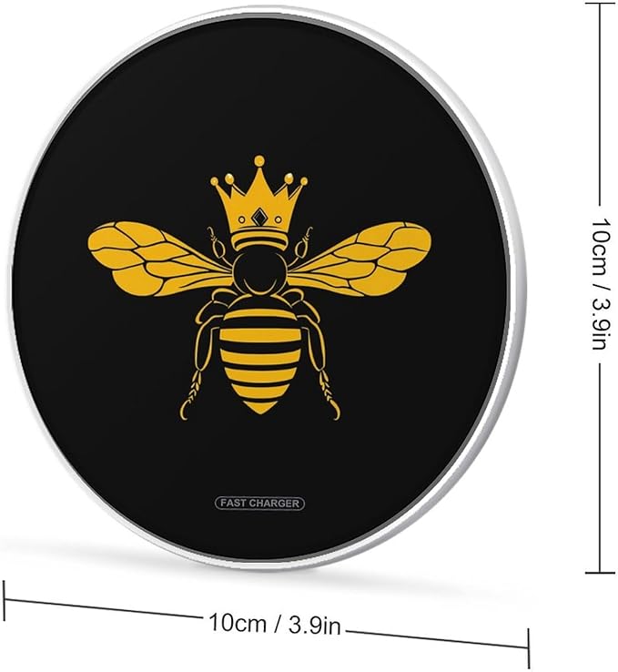 Queen Bee Wireless Charger Anti-Slip Wireless Charging Pad Slim Charger Mat for Men Women
