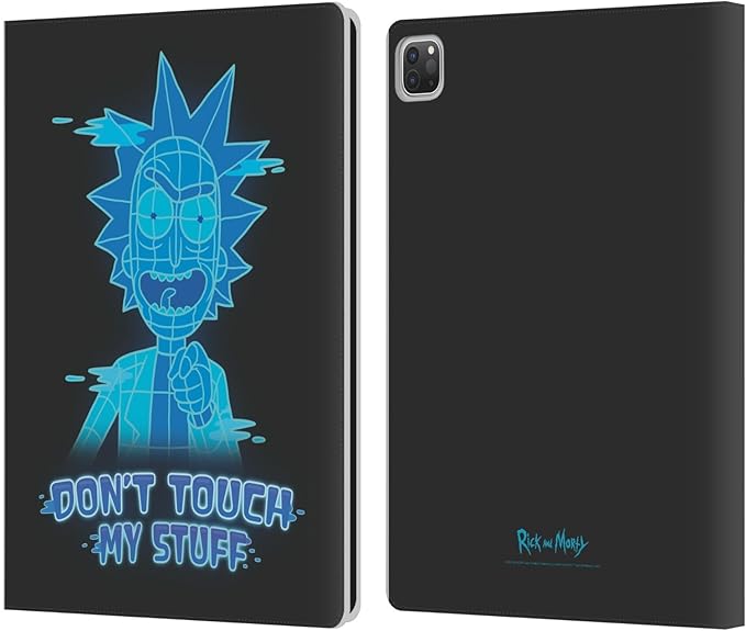 Head Case Designs Officially Licensed Rick and Morty Don't Touch My Stuff Season 5 Graphics Leather Wallet Case Compatible with Apple iPad Pro 13 M4 2024