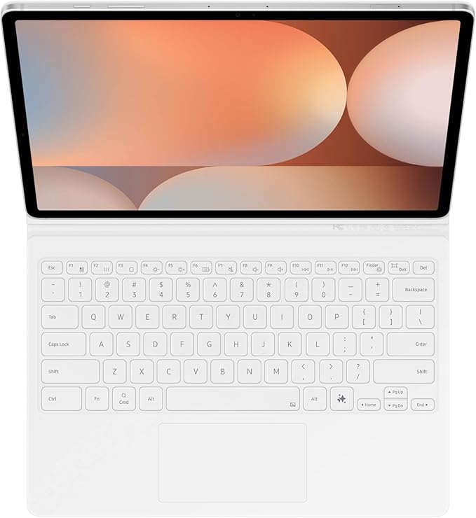 SAMSUNG Galaxy Tab S10+ Book Cover Keyboard AI Key Detachable Platform PC-Like Experience Adjustable Viewing Angles Wireless Keyboard Sharing US Version White