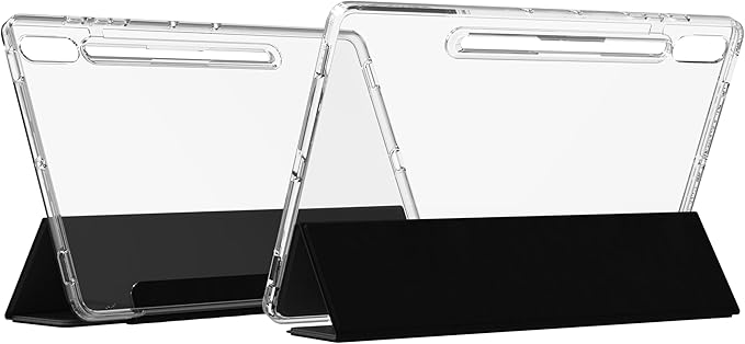 ZAGG Crystal Palace Folio Samsung Galaxy Tab S10+ / Tab S9+ Case – Crystal Clear Ultra-Slim 6.5ft Drop Protection Strengthened with Graphene Anti-Yellowing Stylus Holder Recycled Content