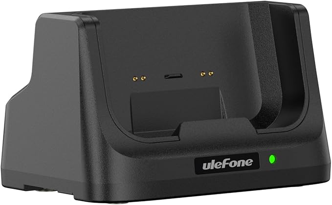 Ulefone Desk Charging Dock for RugKing Rugged Smartphone Pogo Pin Wireless Charging Dual Output 2-in-1 Charger Stand
