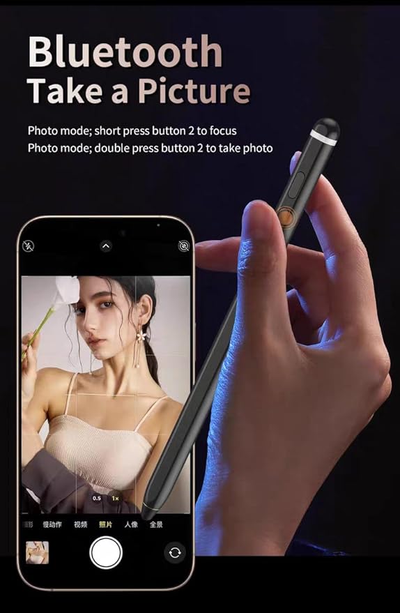Z Fold 7 S Pen (WithBluetooth) for Samsung Galaxy Z Fold 7/ Fold 6 Fold EditionStylus Pen for Samsung Galaxy Tablet Android Microsoft Surface AMZ Fire HDApple All Touch Screen Devices (Black)