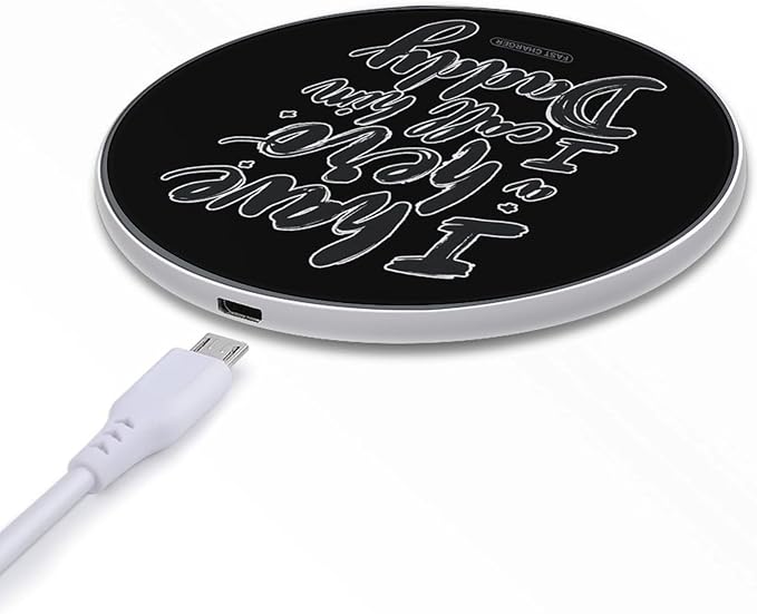 I Have A Hero I Call Him Daddy Phone Charger Magnetic Charging Pad Anti-Slip with USB Cable