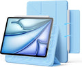 Case for iPad Air 13(M3 2025/M2 2024)&ampiPad Pro 12.9 (6th5th4th3rd Gen)Powerful Magnetic AttachmentSlim Trifold Stand CaseAuto Wake/SleepDurable Protection（Blue）