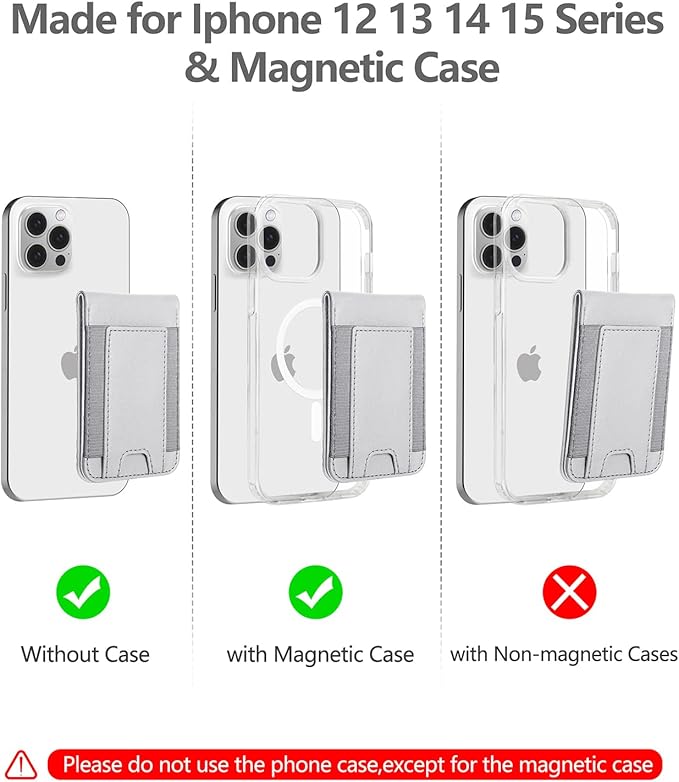 ExtreLife 2-in-1 Magsafe Wallet Adjustable Phone Stand Open ID Window Magnetic Wallet for iPhone 17/16/15/14 Pro Max/14 Pro/14/14 Plus/13/12 Series 9 Cards Holder Vegan Leather Gray