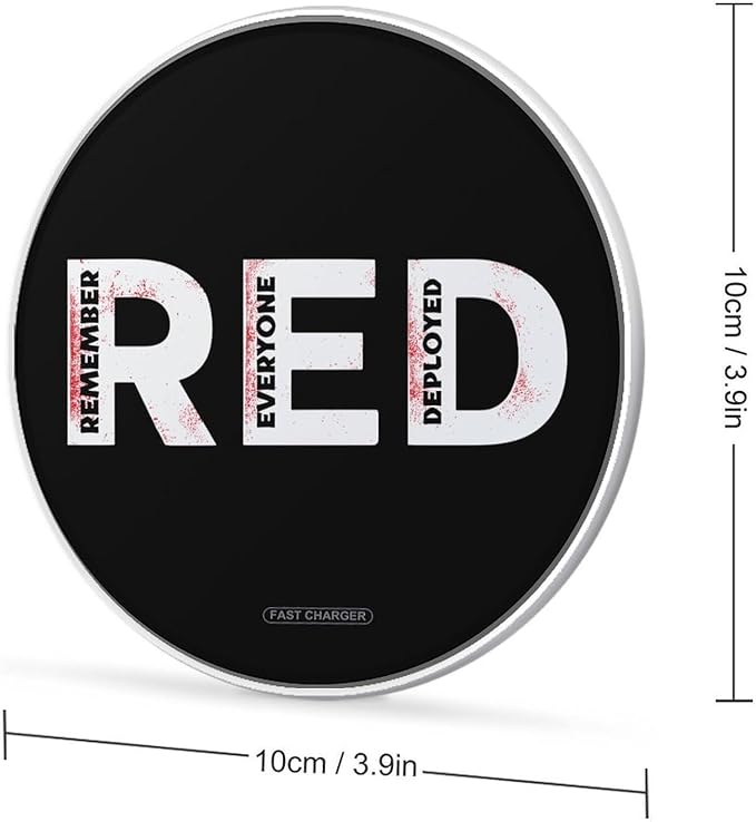 Remember Everyone Deployed Fast Portable Charger 10W Funny Graphic Phone Charging Pad with USB Cable