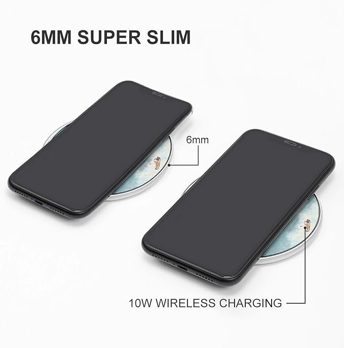 Maldives Whale Shark Fast Portable Charger 10W Funny Graphic Phone Charging Pad with USB Cable