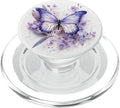 Purple Butterflies with Flowers Floral Butterfly PopSockets PopGrip for MagSafe