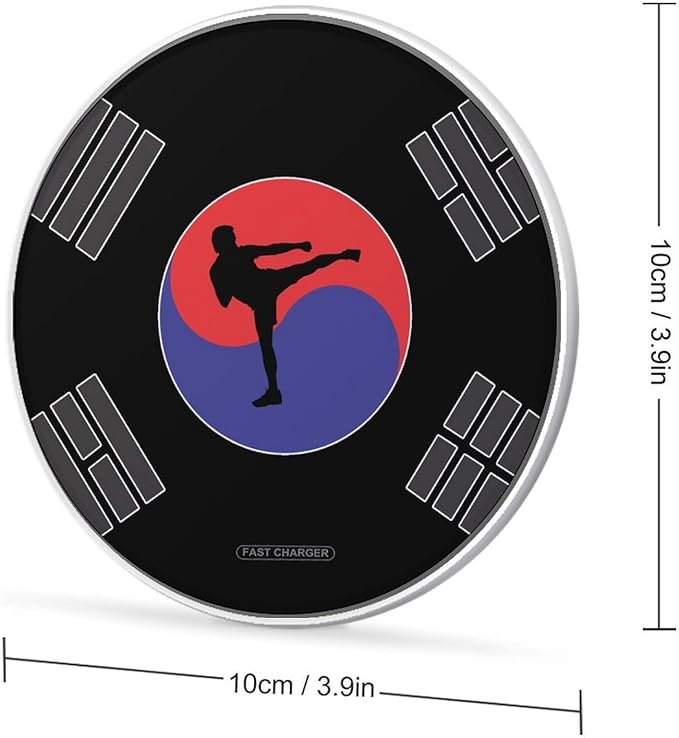 Korean Karate Korea Logo Phone Charger Magnetic Charging Pad Anti-Slip with USB Cable