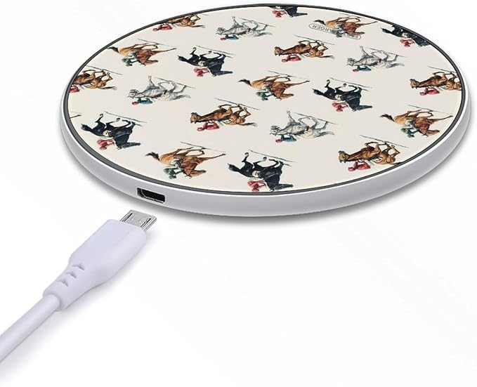 Horse Racing Jockeys Phone Charger Magnetic Charging Pad Anti-Slip with USB Cable