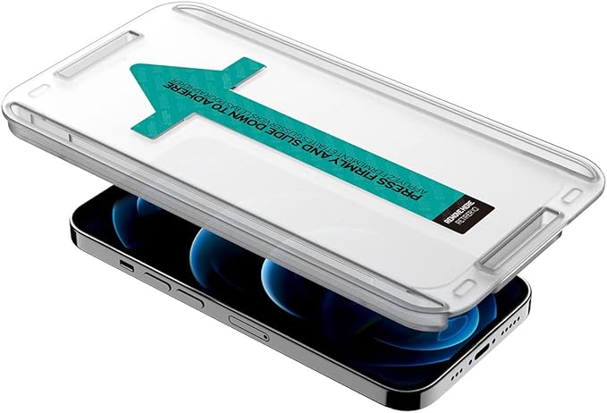 ITSKINS Hybrid // Glass Cell Phone Screen Protector with Eco-Friendly Alignment Tool Tempered Glass Screen Protector Easy Installation Scratch Resistant and Bubble Free - iPhone 12 Pro Max