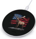 Deer Hunting USA Flag Wireless Charger Anti-Slip Wireless Charging Pad Slim Charger Mat for Men Women